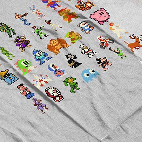 Cloud City 7 Pixellated Retro Gaming Characters Men's T-Shirt