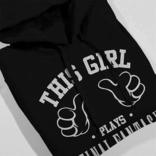 Cloud City 7 This Girl Plays Final Fantasy Kid's Hooded - Sudadera Negro (7-8 Años) M