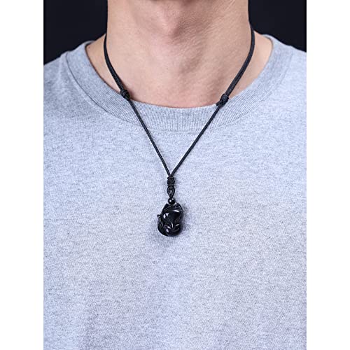 COAI Colgante Zorro en Obsidiana Negra