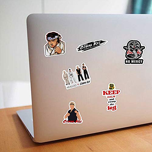 Cobra Kai pegatinas para botella de agua, 102 piezas, Cool Teen Waterproof Laptop Computer Skateboard Bicicletas Equipaje Guitarras Viaje Funda de bicicleta (Cobra Kai)