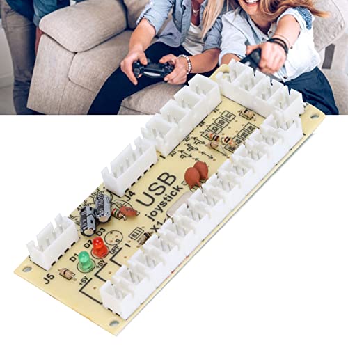 Codificador De PC USB Zero Delay Arcade, Controlador De Juegos De Arcade Placa Codificadora USB con Cable De Botón Y Cable De Joystick De 5 Pines, para PC para MAME para(QM070916 (Sencillo))