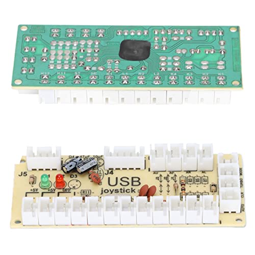 Codificador De PC USB Zero Delay Arcade, Controlador De Juegos De Arcade Placa Codificadora USB con Cable De Botón Y Cable De Joystick De 5 Pines, para PC para MAME para(QM070916 (Sencillo))