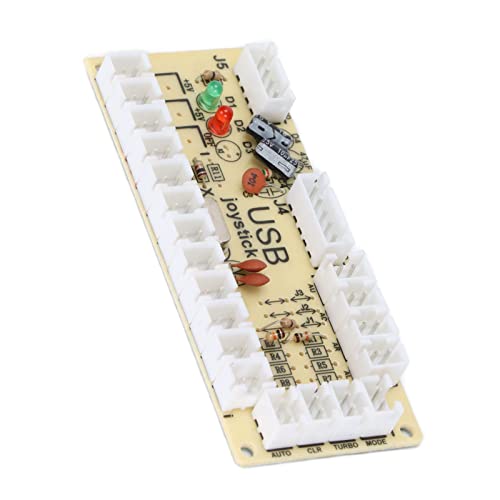 Codificador De PC USB Zero Delay Arcade, Controlador De Juegos De Arcade Placa Codificadora USB con Cable De Botón Y Cable De Joystick De 5 Pines, para PC para MAME para(QM070916 (Sencillo))