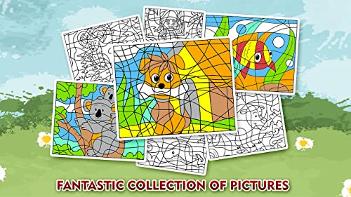 Color by Numbers Cartoon Coloring Nonogram Book Painting App For Boys and Girls