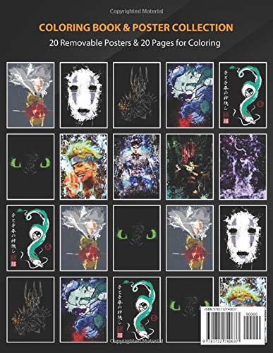 Coloring Book & Poster Collection: Splatter One Punch Man Anime & Manga