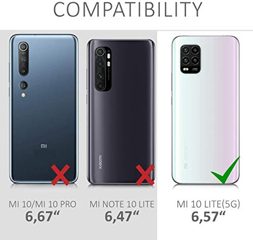 Compatible con Xiaomi Mi 10 Lite 5G Try Tray Bandeja para tarjeta Dual SIM Card Nano SIM 1 + Ranura SIM 2 para lector de tarjetas (negro)