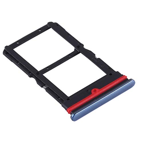 Compatible con Xiaomi Mi 10 Lite 5G Try Tray Bandeja para tarjeta Dual SIM Card Nano SIM 1 + Ranura SIM 2 para lector de tarjetas (negro)