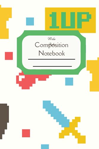 Composition Notebook Wide Rule: Old school retro video game standard wide ruled composition notebook journal for all writing purposes | 6" x 9" ... journal, diary, planner, log book | 120 pages