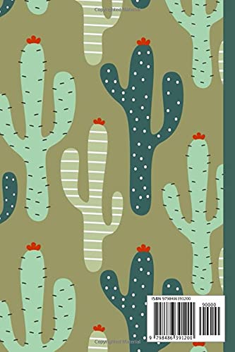 Composition Notebook Wide Rule: Retro cactus western themed standard wide ruled composition notebook journal for all writing purposes | 6" x 9" ... diary, planner, log book | 120 pages