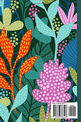 Composition Notebook Wide Rule: Retro Floral Jungle Flowers standard wide ruled composition notebook journal for all writing purposes | 6" x 9" ... notebook, journal, diary, planner, log book |