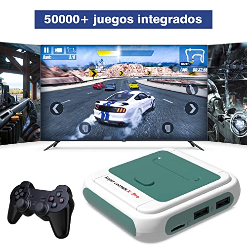 Consolas de videojuegos retro, superconsola de juegos portátil X Pro-256G, más de 50000 juegos integrados, compatibles con más de 50 emuladores, PS1/PSP/SNES/N64, regalos para niños adultos