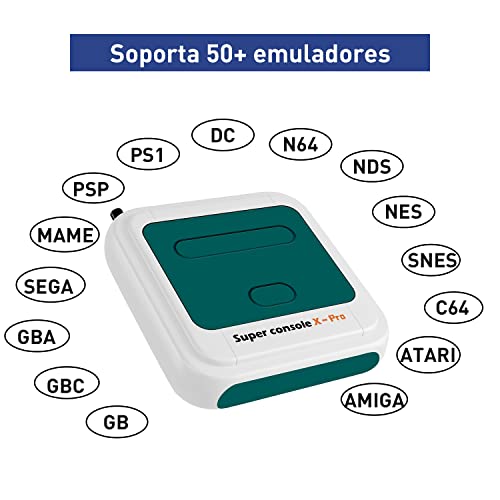 Consolas de videojuegos retro, superconsola de juegos portátil X Pro-256G, más de 50000 juegos integrados, compatibles con más de 50 emuladores, PS1/PSP/SNES/N64, regalos para niños adultos