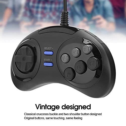 Controlador de juegos con cable USB Gamepad para PC/para Raspberry Pi 3B MEGAPi/para NESPi/para máquina de juego SUPERPi, Gamepad de juegos vintage de 14 teclas, Plug and Play