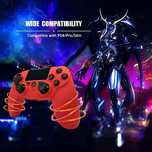 Controlador inalámbrico para controlador PS4 doble vibración para PlayStation 4 mando Gamepads con seis ejes, joysticks para PS4/Pro/Silm/PC (rojo)