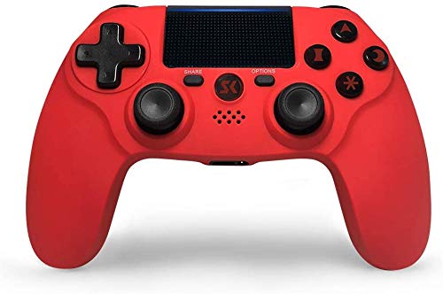 Controlador inalámbrico para controlador PS4 doble vibración para PlayStation 4 mando Gamepads con seis ejes, joysticks para PS4/Pro/Silm/PC (rojo)