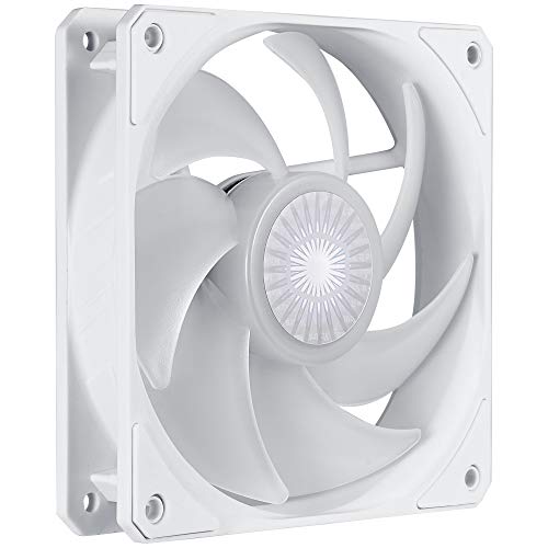 Cooler Master SickleFlow 120 ARGB Edición Blanca 3 en 1 Ventiladores de Caja, 3x120mm, Incluye Controlador, Compatible Placa Base ARGB, Aspas Air Balance Blancas, 62 CFM, 2.5 mmH2O, 8 a 27 dBA, ARGB