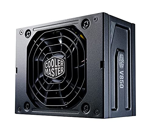 Cooler Master V850 SFX Gold - Fuente de Alimentación 850W 80 PLUS Gold Fully Modular, PSU SFF/mini-ITX, Ventilador Silencioso FDB 92mm, Modo Semi-Fanless, Soporte SFX/ATX, Plug UE, 10 Años de Garantía