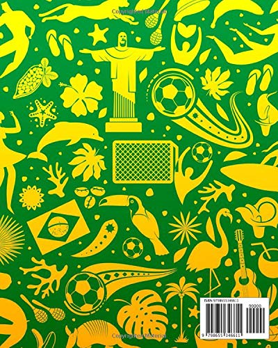 Cornell Notes Notebook: Awesome Brazil Medium Lined Cornell Way Workbook for Work, Class or Home | Efficient Journal Note-Taking System for School, ... University | Amazing Football & Beach Pattern