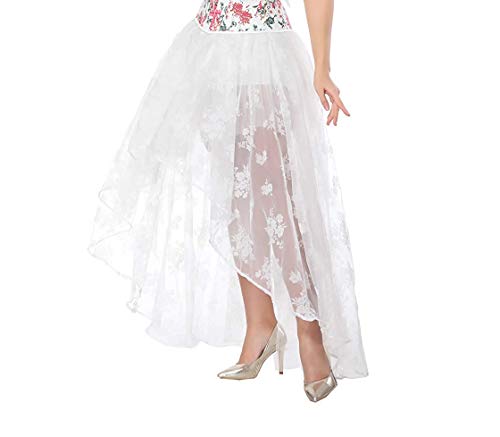 COSWE Falda negra Irregular Steampunk Cocktail Party faldas góticas para las mujeres