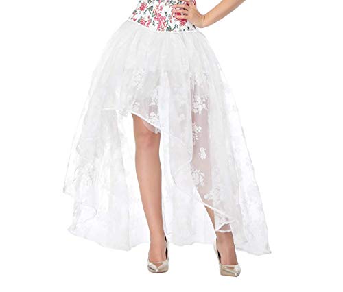 COSWE Falda negra Irregular Steampunk Cocktail Party faldas góticas para las mujeres