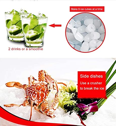 Countertop Nugget Ice Maker CE Cubes Ready in 8 Mins Make 44 Lbs Ice in 24 Hrs Timing Function Automatic Ice and Water Fetch Suitable for Small-Scale Tea Shop Kitchen Home Bar