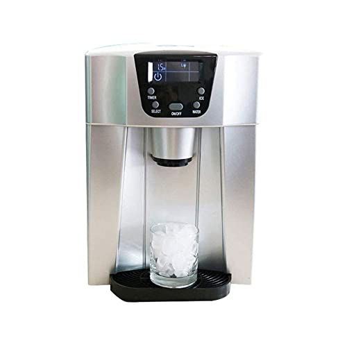 Countertop Nugget Ice Maker CE Cubes Ready in 8 Mins Make 44 Lbs Ice in 24 Hrs Timing Function Automatic Ice and Water Fetch Suitable for Small-Scale Tea Shop Kitchen Home Bar