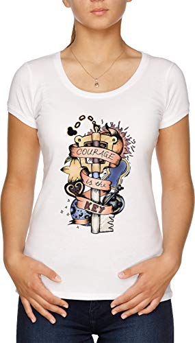 Courage Is The Key Camiseta Mujer Blanco