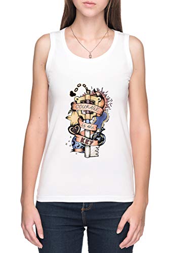 Courage Is The Key De Tirantes Camiseta Mujer Blanco