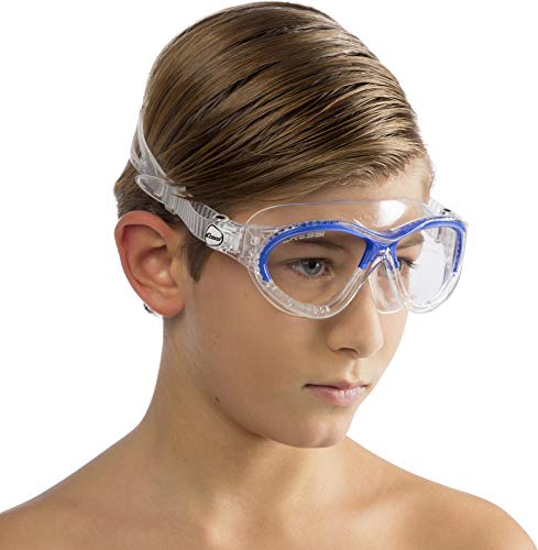 Cressi Cobra Kid Gafas de Piscina para Niños, Color Transparente / Azul, Talla Única