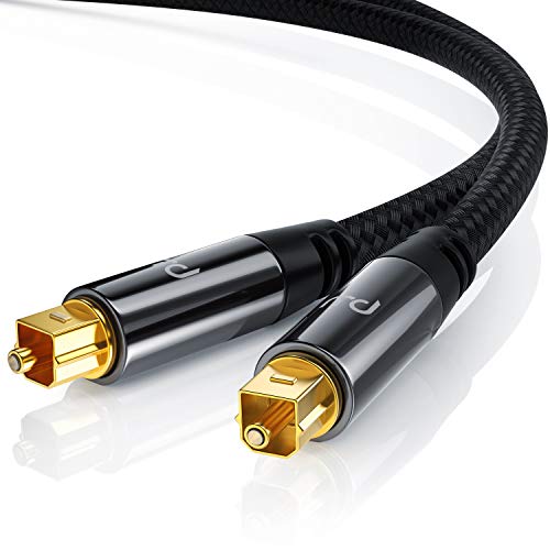 CSL – Toslink Cable Digital – 3 m – LWL Cable óptico – Cable de audio digital Toslink a Toslink – Sistema de Hi-Fi Home Entertainment Home