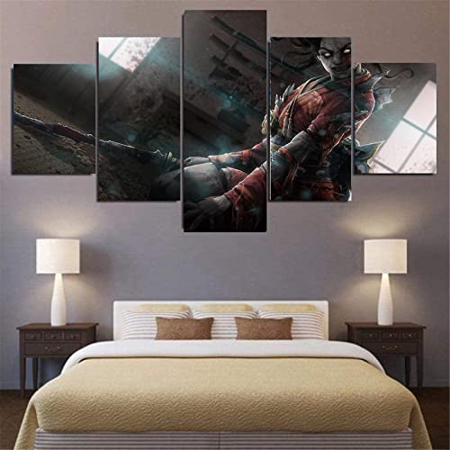 Cuadros Decoracion 5 Piezas Dead By Daylight Game Canvas Wall Art Pictures Poster Decoración Del Hogar Sin Marco Impresión de Lienzo Tamaño B