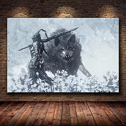 cuadros decoracion lienzowall art Cuadro de juego clásico The Dark Souls 3 Poster Decor(40x60cm-Frameloos )