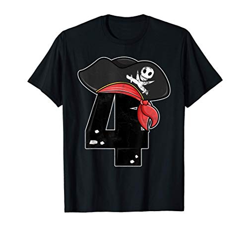 Cumpleaños Cuarto Barco Marinero Ancla Espada Hueso Pirata Camiseta
