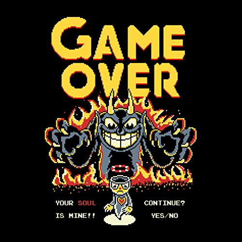 Cuphead 8 bit Game Over Deal with Devil Men's T-Shirt