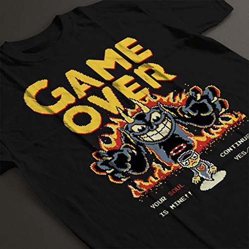 Cuphead 8 bit Game Over Deal with Devil Men's T-Shirt