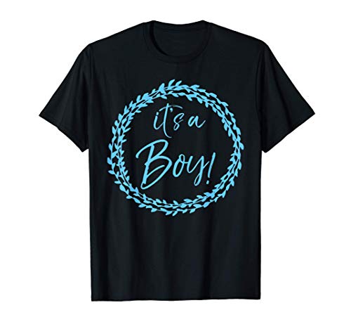 Cute Floral Design Boys Gender Reveal Shirt Idea It's a Boy! Camiseta