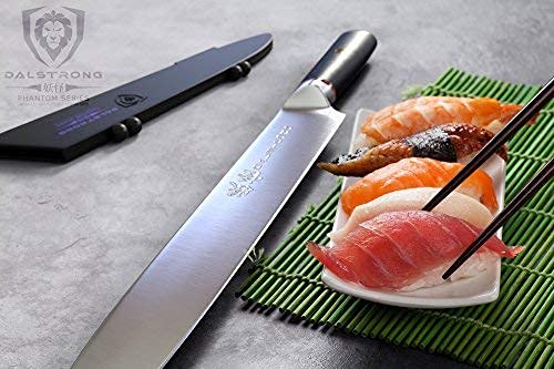 DALSTRONG Yanagiba Sushi Knife - 9.5" - Phantom Series - Japanese High-Carbon - AUS8 Steel - Pakkawood Handle - w/Sheath