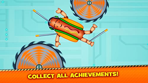 Dancing Hotdog Crash Test Achievement - Flip Fast Ragdoll Food Game