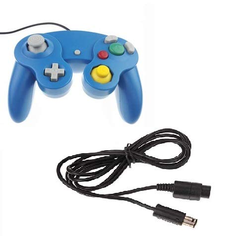 DARLINGTON & Sohns Mando azul para mando de Nintendo Game Cube, color azul, GC, alargador de cable de extensión para Nintendo Cable