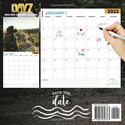 DayZ: OFFICIAL 2022 Calendar - Video Game calendar 2022 - DayZ -18 monthly 2022-2023 Calendar - Planner Gifts for boys girls kids and all Fans BIG ... games Kalendar Calendario Calendrier).16