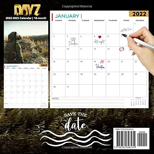 DayZ: OFFICIAL 2022 Calendar - Video Game calendar 2022 - DayZ -18 monthly 2022-2023 Calendar - Planner Gifts for boys girls kids and all Fans BIG ... games Kalendar Calendario Calendrier).14