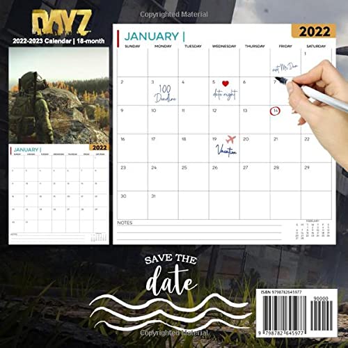 DayZ: OFFICIAL 2022 Calendar - Video Game calendar 2022 - DayZ -18 monthly 2022-2023 Calendar - Planner Gifts for boys girls kids and all Fans BIG ... games Kalendar Calendario Calendrier).12