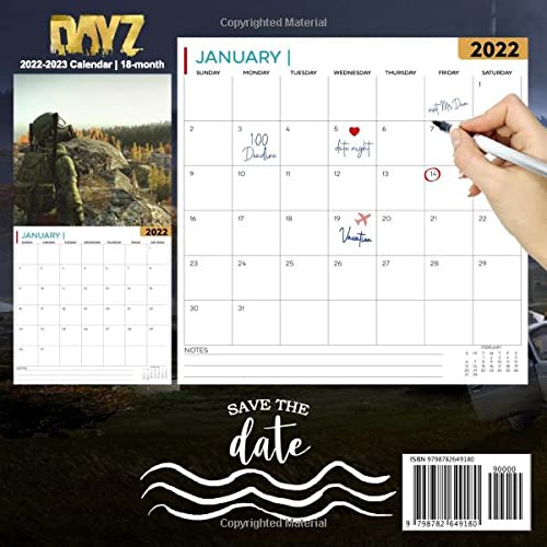 DayZ: OFFICIAL 2022 Calendar - Video Game calendar 2022 - DayZ -18 monthly 2022-2023 Calendar - Planner Gifts for boys girls kids and all Fans BIG ... games Kalendar Calendario Calendrier).18