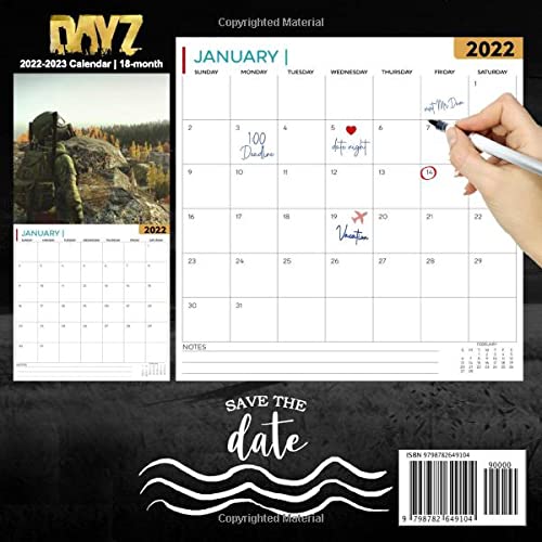 DayZ: OFFICIAL 2022 Calendar - Video Game calendar 2022 - DayZ -18 monthly 2022-2023 Calendar - Planner Gifts for boys girls kids and all Fans BIG ... games Kalendar Calendario Calendrier).17