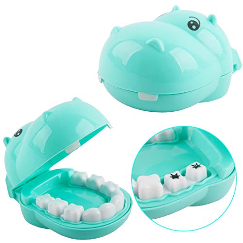 deAO Maletín de Doctor y Dentista Conjunto 2en1 Doctor y Enfermería Clínica Dental Juego para Niños y Niñas Incluye 17 Accesorios Luces y Sonidos Juegos de Imitación (Azul)