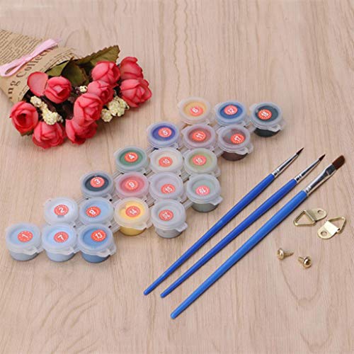 Decoración del hogar, Pintura para Adultos y niños Kits de Pintura al óleo DIY Lienzo preimpreso -Ferryman