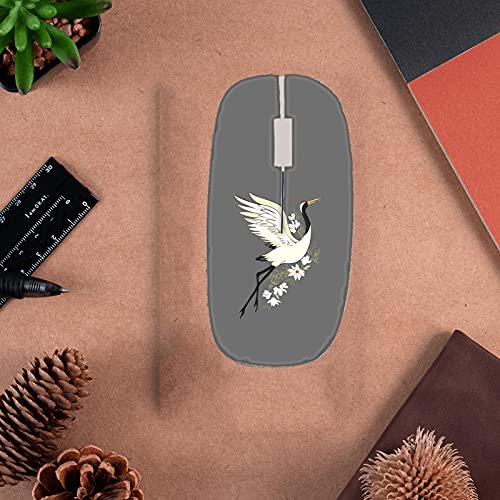 Desconocido Chicos Plástico Duro Impresión Crane 1 Dar La Vuelta Compatible con Computer Bluetooth Mouse