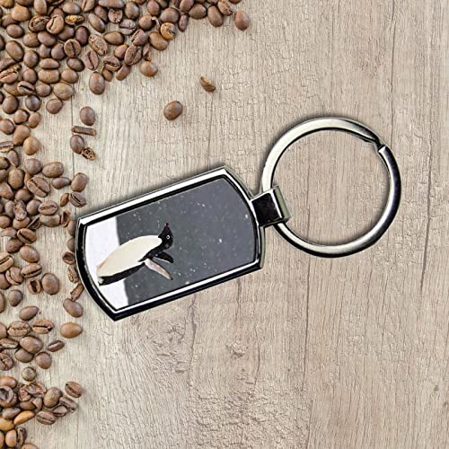 Desconocido Posible Hecho por Metal Key Ring Tener con Penguin Saying Hello