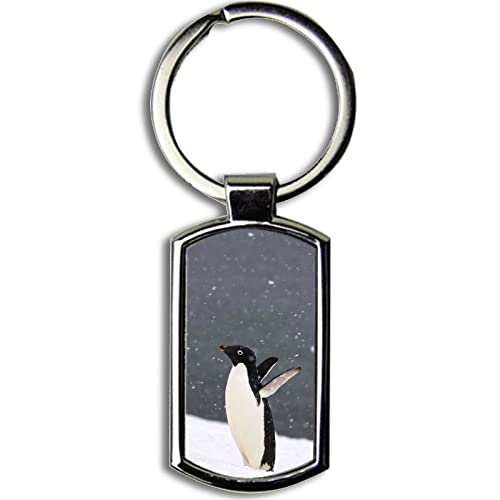 Desconocido Posible Hecho por Metal Key Ring Tener con Penguin Saying Hello