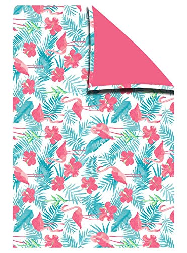 DHestia - Pareo Toalla de Playa Estampado y Rizo para Secarse de 100x150 cm Sabah Coral